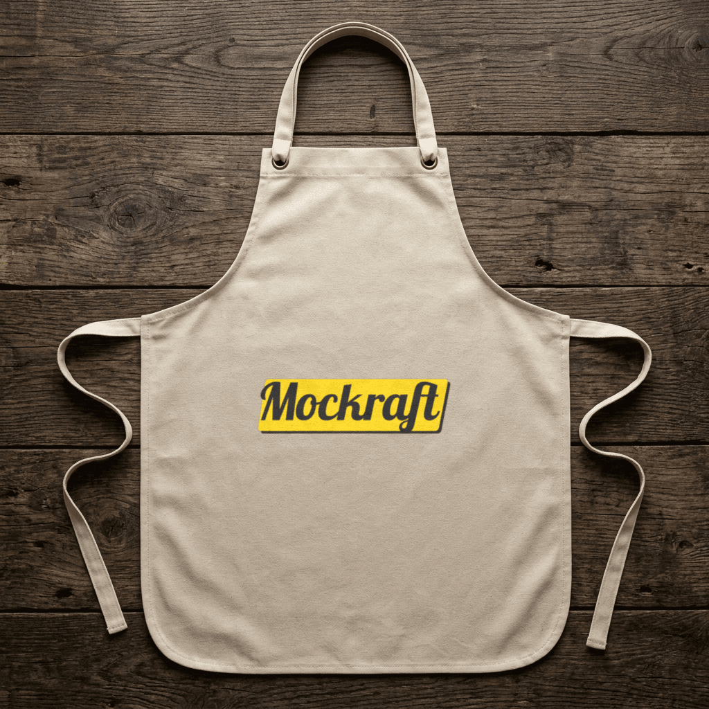Natural apron mockup