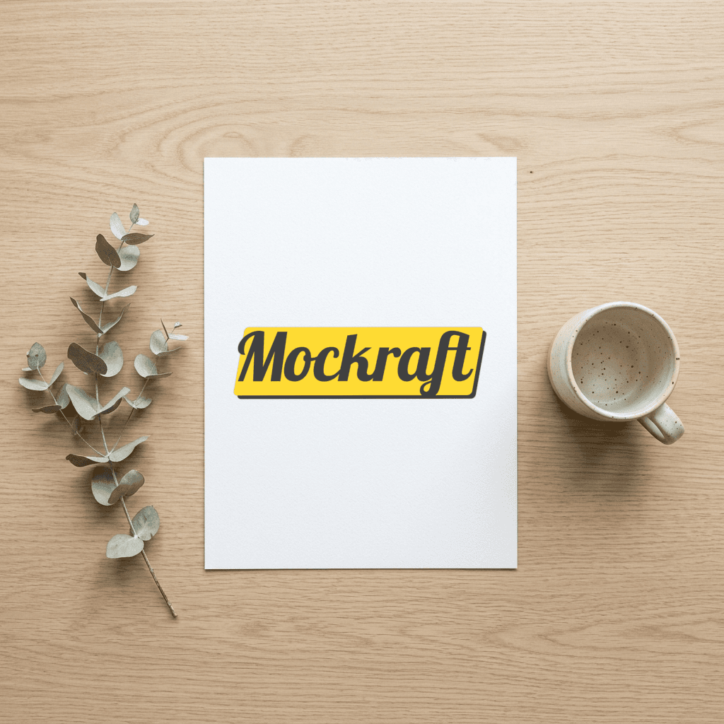 Art Print — Desk Flat Lay mockup — sample render