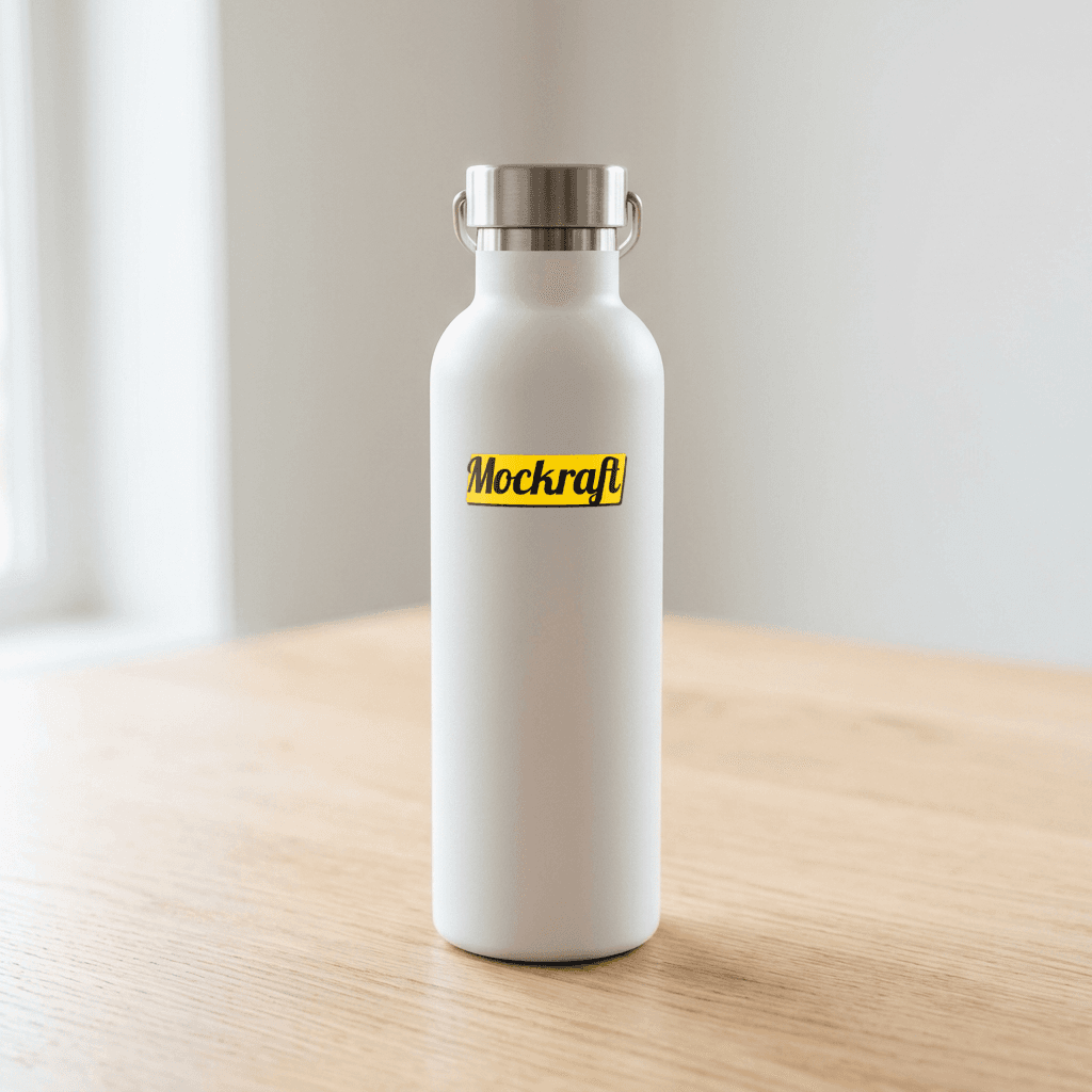 White Water Bottle — Front mockup — sample render