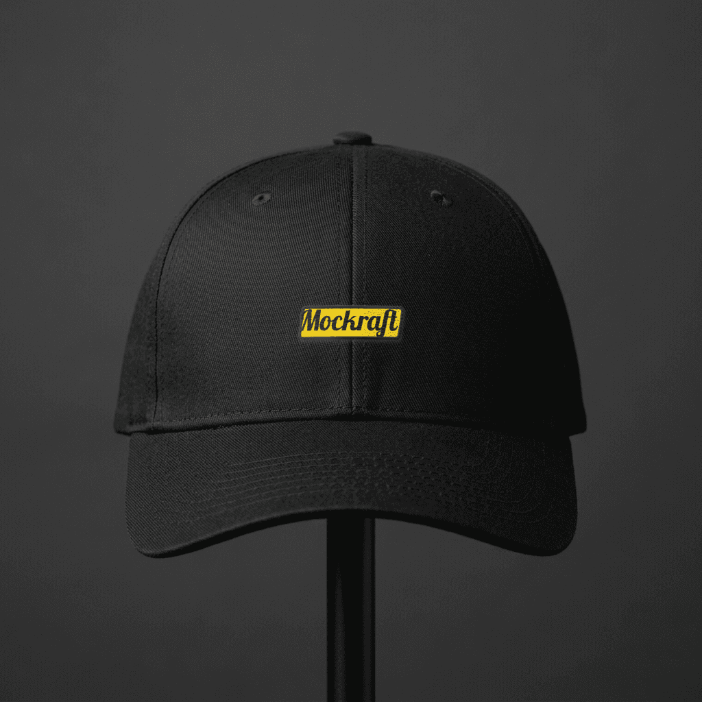 Black Baseball Cap — Front mockup