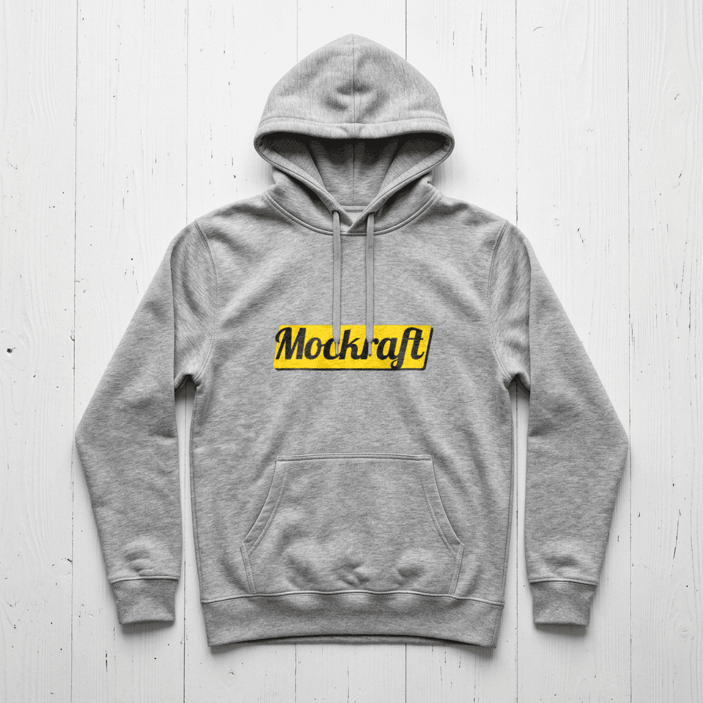 Gray hoodie mockup