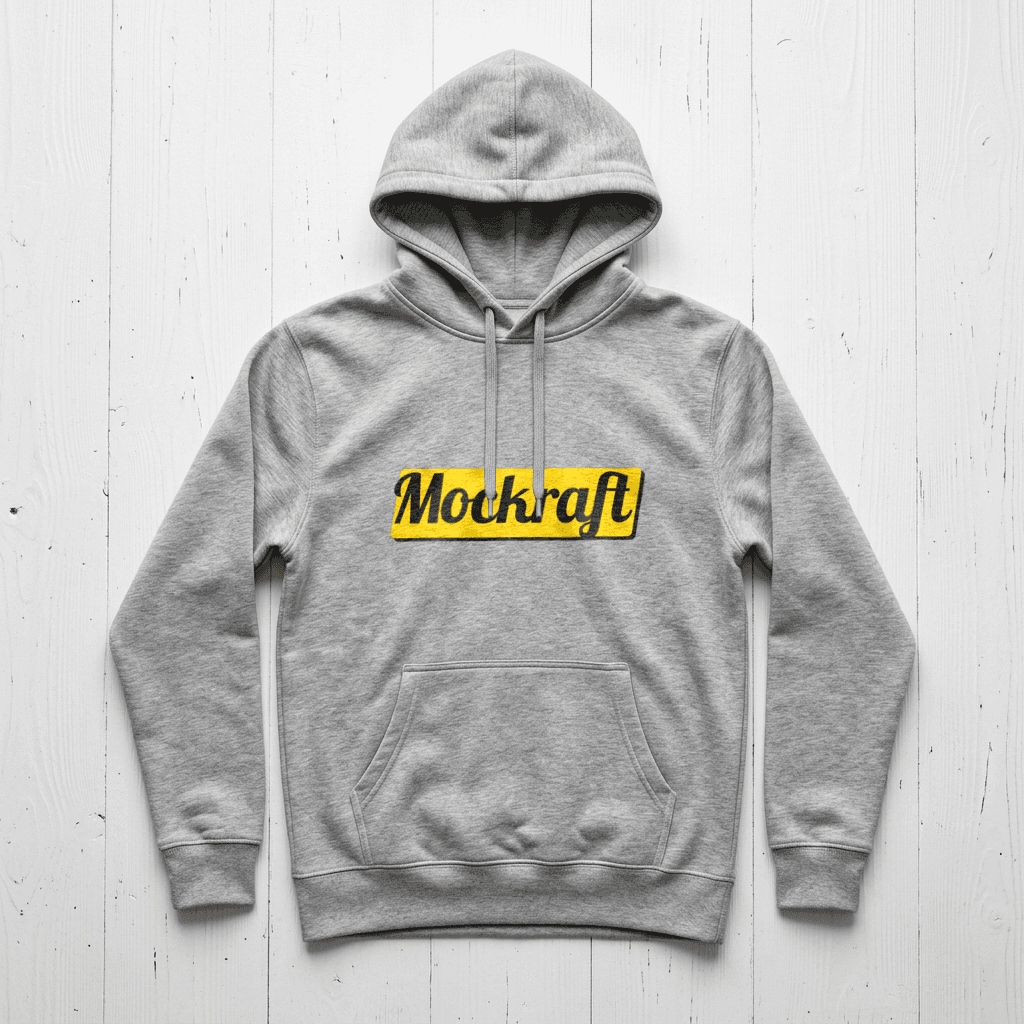 Gray Hoodie — Flat Lay mockup