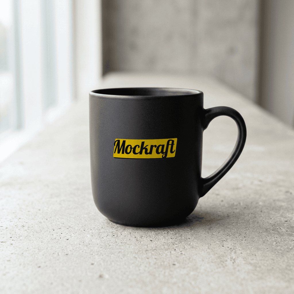 Black Ceramic Mug — Front mockup