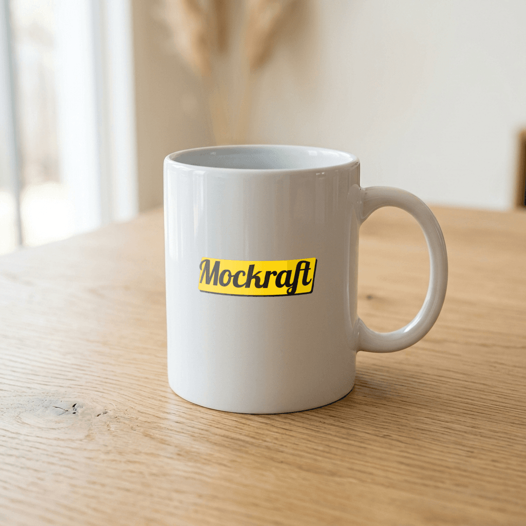 White Ceramic Mug — Front mockup