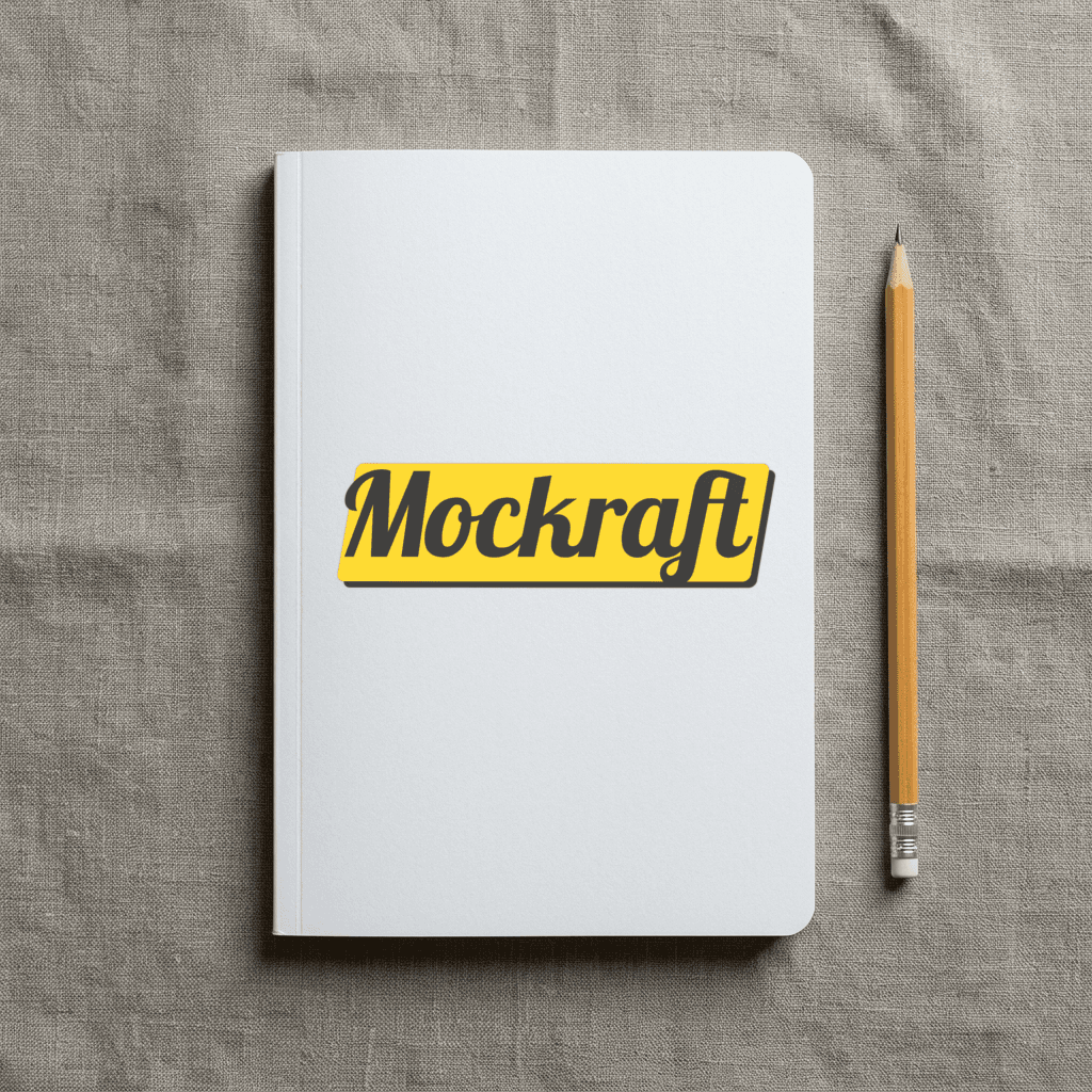 Softcover notebook mockup