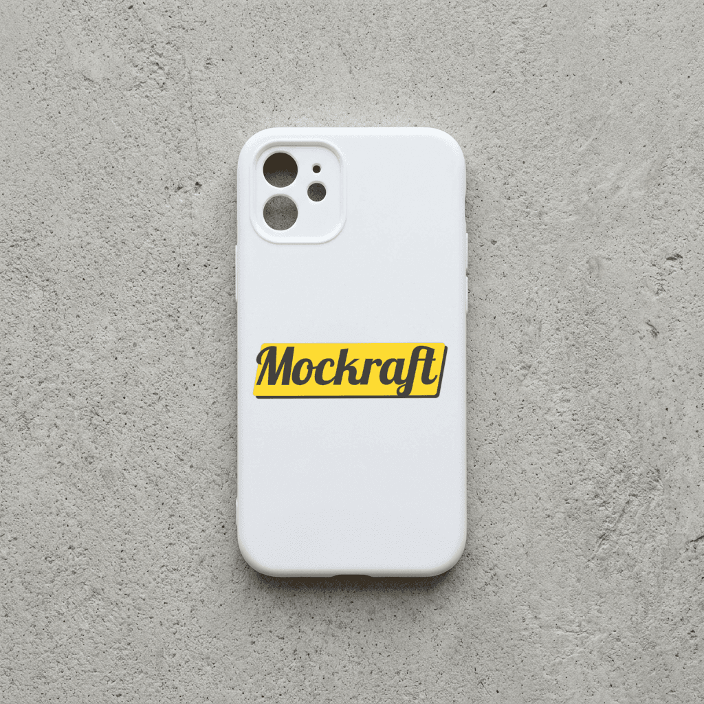 White phone case mockup