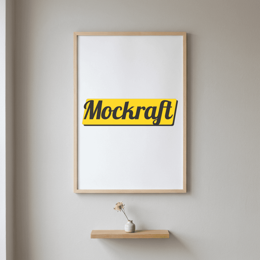 A2 Framed Poster — Wall mockup — sample render