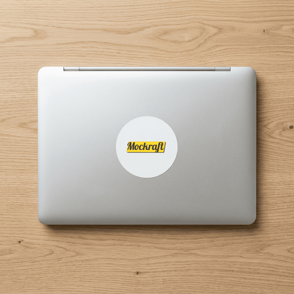 Die-Cut Sticker — Laptop mockup