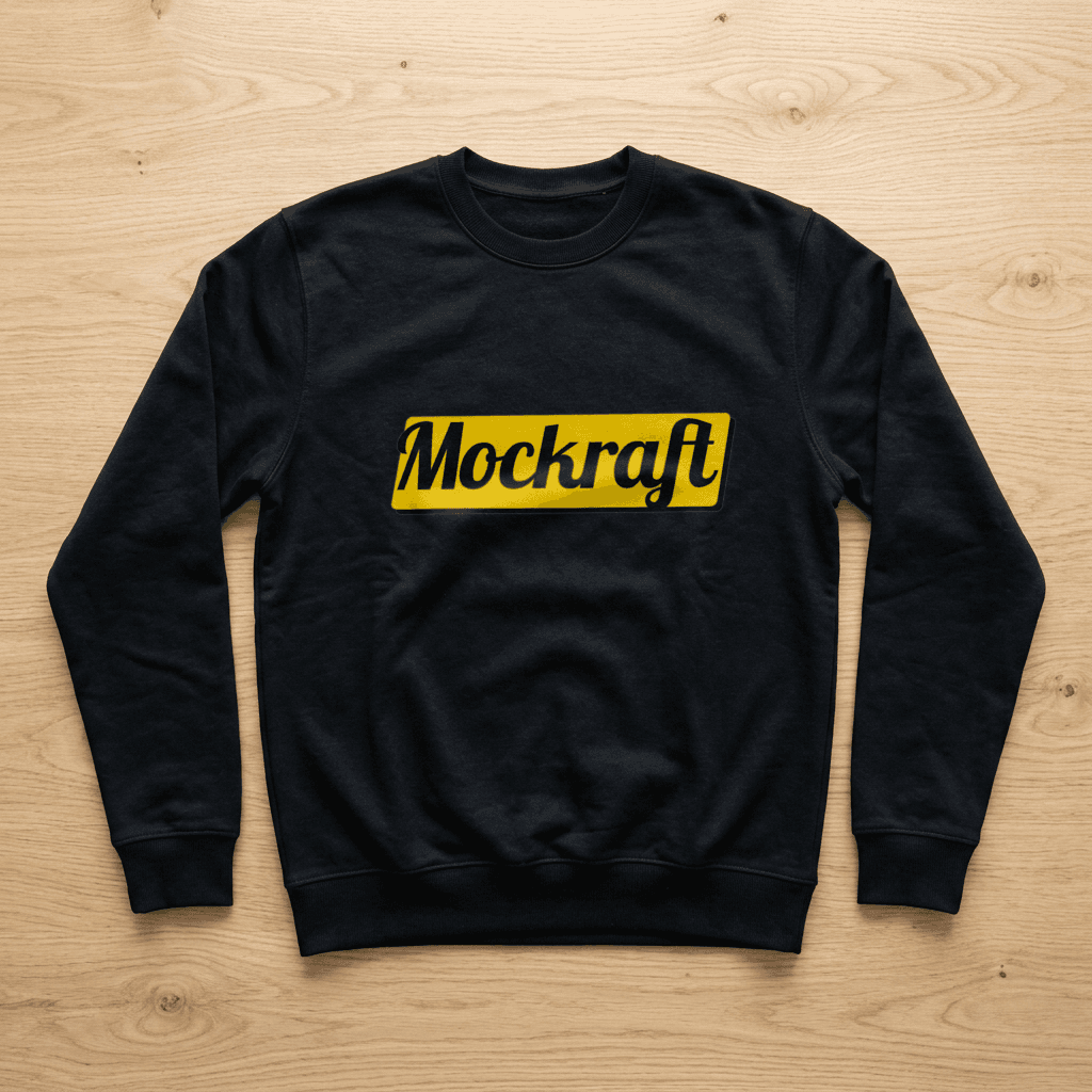 Black Sweatshirt — Flat Lay mockup — sample render