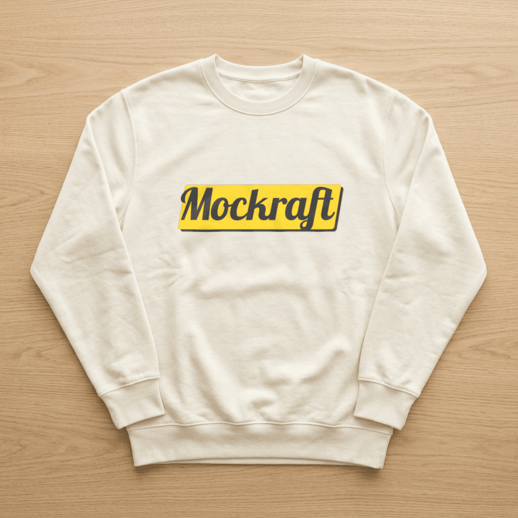 Cream Sweatshirt — Flat Lay mockup — sample render