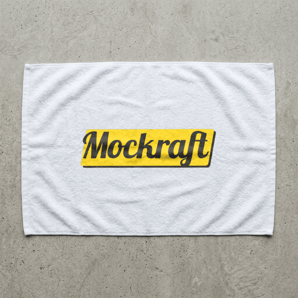 White Towel — Flat Lay mockup