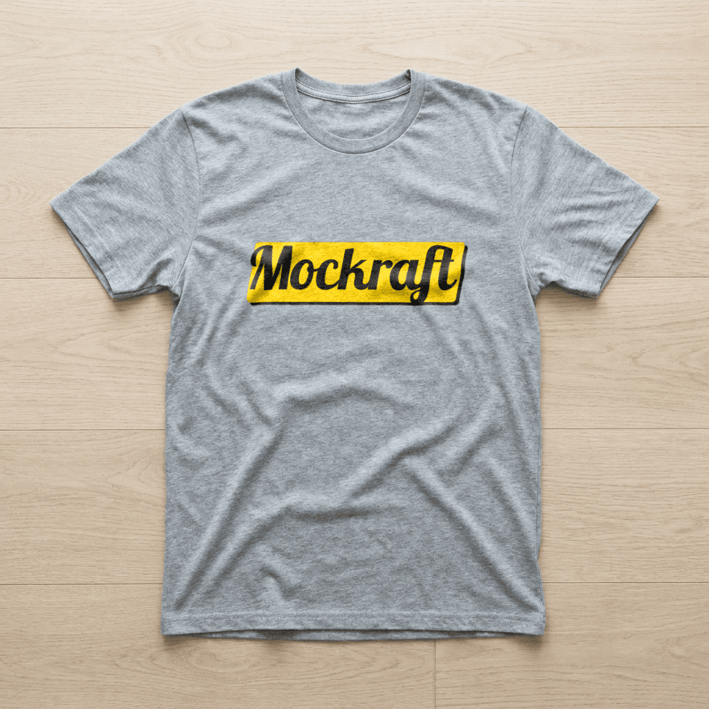 Gray T-Shirt — Flat Lay mockup