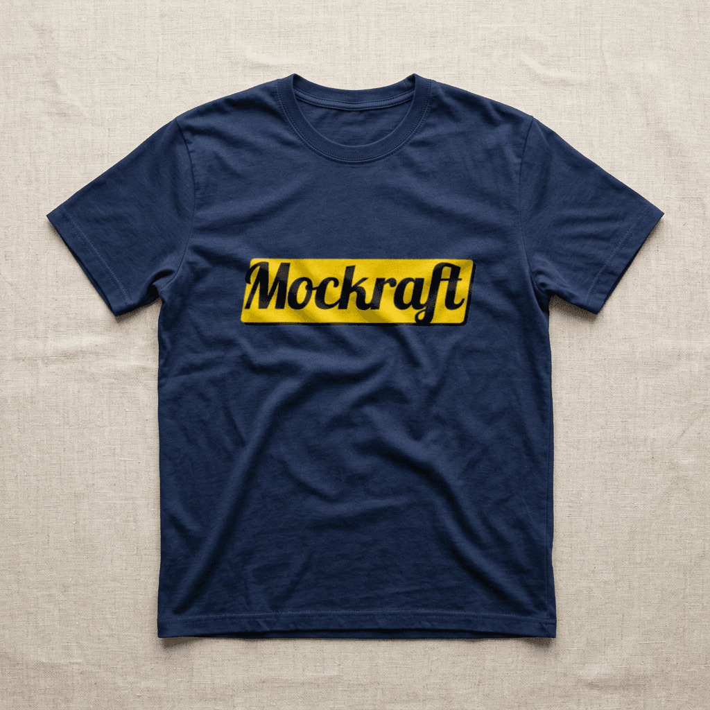 Navy T-Shirt — Flat Lay mockup — sample render