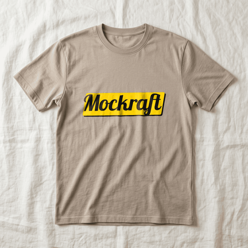 Sand T-Shirt — Flat Lay mockup