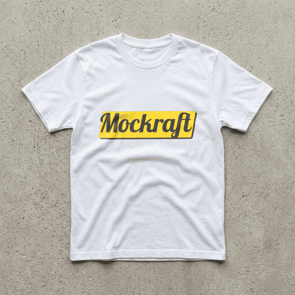 White T-Shirt — Flat Lay mockup — sample render