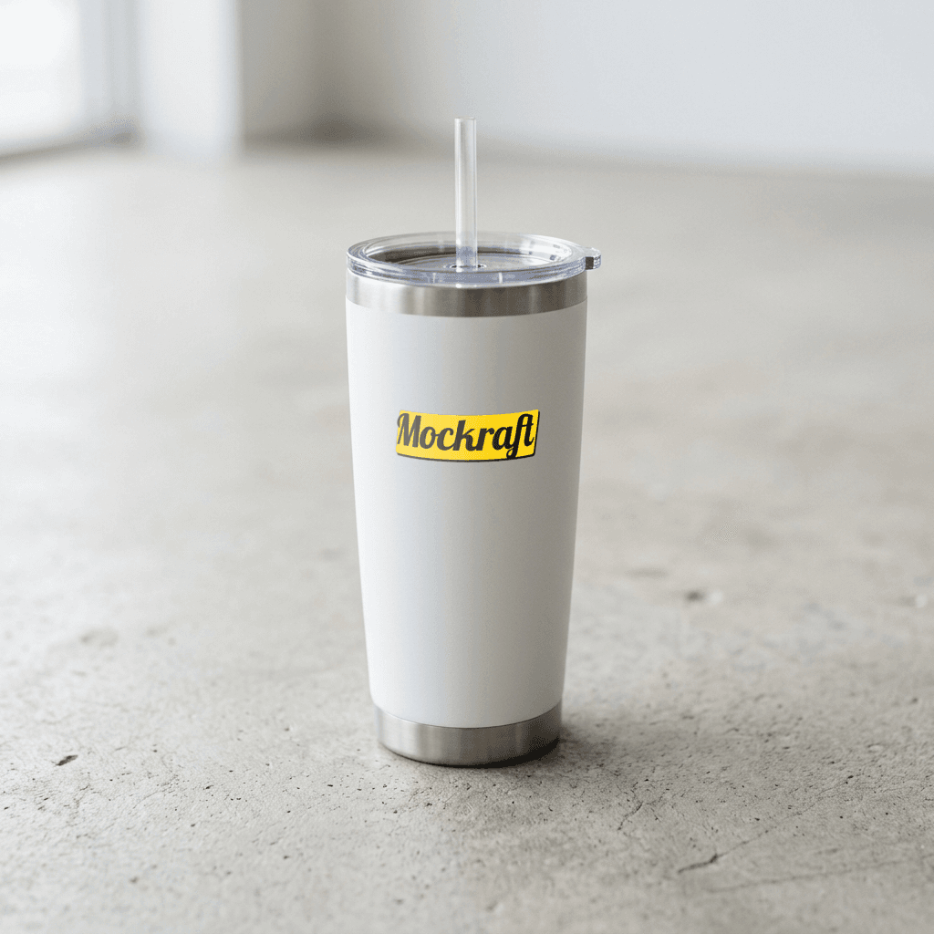 White Tumbler — Front mockup